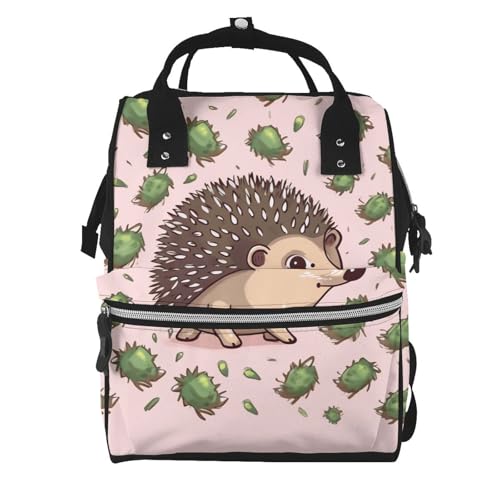 Sac à dos à langer maman à motif hérisson pour ne plus manquer d'espace