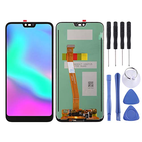 WENHONGMEI Wangying LCD Screen and Digitizer Full Assembly, Supporting Fingerprint Identification for Huawei Honor 10(Black) (Color : Black)