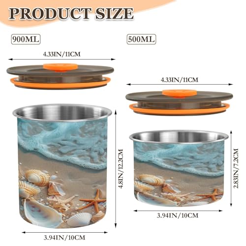 Recipiente hermético para café de acero Blueangle 17oz miniatura 2