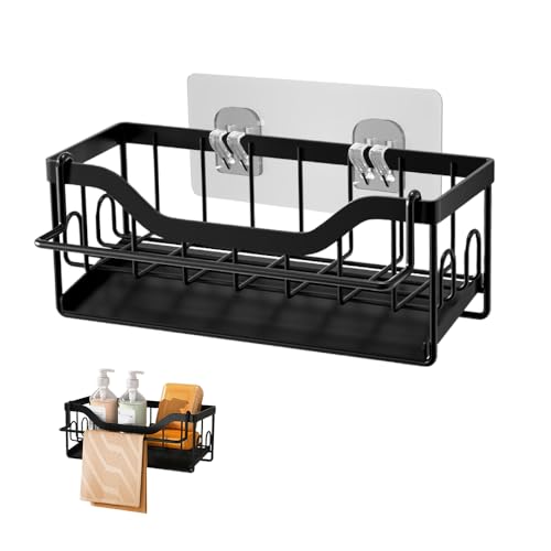 HMCEY Organisateur D'évier Cuisine,Rangement Eponge Mural,Kitchen Sink Organizer,Egouttoir Mural...