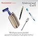 Sammons Preston Universal Cuff, Leather ADL Cuff with Elastic Strap, Holds Utensils or Writing Aids, Makes Mealtime or Other Activities Easier, for Elderly or Individuals with Weak Grip, Large, 3-1/2
