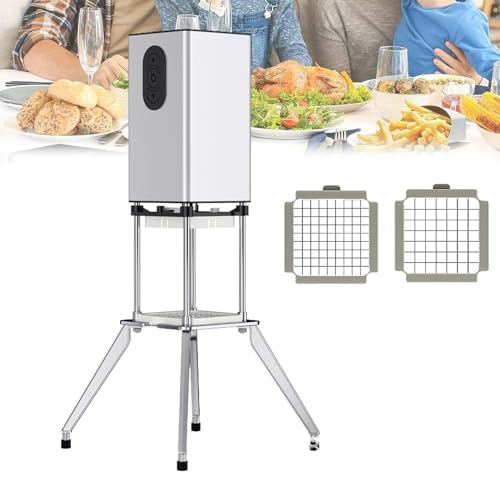 Feiphla Tagliapatate, Tagliapatate Verticale Professionale in Acciaio Inox A Taglio Rapido con Lama da 1/2 E 3/8 di Pollice, per Cucina Industriale, Ristorante,per Frutta E Verdura White