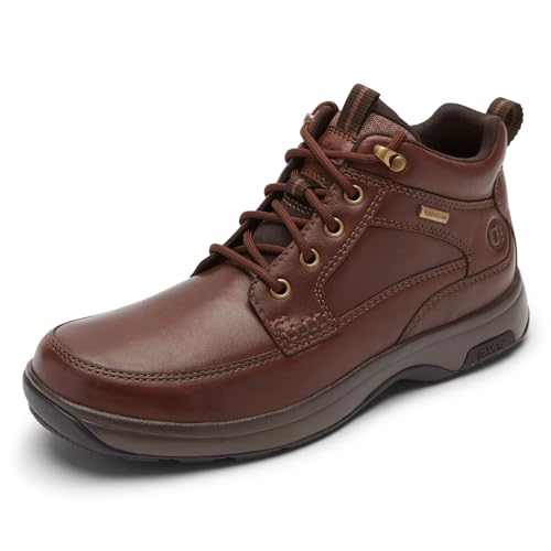 Dunham Men's 8000 Mid Boot, Dark Brown Leather, 10 D