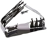 Alessi Bark Crib BM09 - Presepe di Design in Acciaio Inossidabile con Particolari Dorati, Lucido