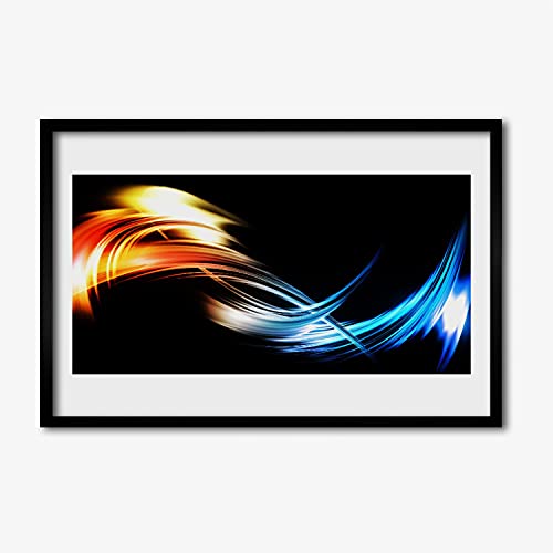 Affiche encadrée murale 60x40 cm salon cadre en MDF abstraction art graphics