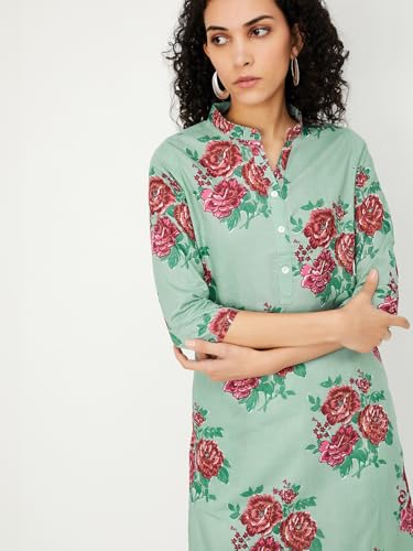 Image of Max Women's Cotton Floral Regular Kurta