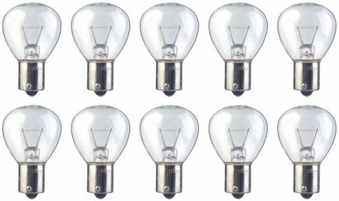 Pack of 10 bulbs #1139, 12.8 Volt, 13.31 Watt, RP11 Shape, BA15s base