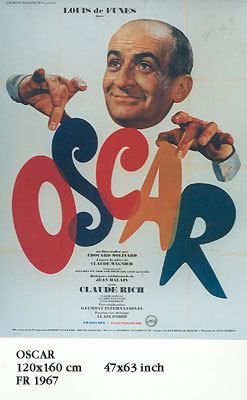 Affiche cinema originale Oscar 1966 Louis De Funès 116X158Cm grand format vintage collection