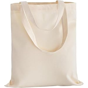 Metsi Canvas Tote Bag for Women, Plain Tote Bag for painting with Zipper, Reusable Multi-Purpose Cotton Bags for School/Gym/Shopping