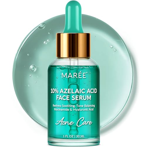 MAREE 10% Azelaic Acid Face Serum - Redness Soothing Hydrating Serum with Niacinamide, Centella...