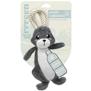 Arctic Collection Dog Toys | Jumbo Sized Artie The Arctic Hare | Cute, Durable, & Sustainable Plush Chew Toys for Dogs | Made from Eco Friendly & Recycled Materials | Go Green!