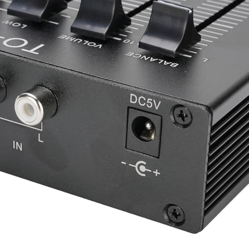 Preamplificador Fono con Ecualizador de 3 Bandas, Control de Frecuencia, Rango Dinámico Amplio, Adaptador de 5 V, Diseño Compacto miniatura 7