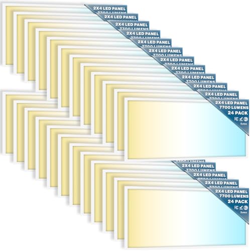 Sunco 24 Pack LED Flat Panel Light Fixture