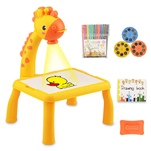 LED Art Drawing Projector for Kids with Light & Music,Children's Projection Drawing Set,Trace and Draw Projector Table for Kids,Projection Drawing Board Educational Toy for Boy Girl (3 Disc#B)