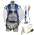 Plank Supply Premium Fall Protection Roofing Bucket Kit I Full Body Safety Harness, 50' Vertical Rope, Anchor Set & Free Gift I OSHA/ANSI Compliant Arrest Kit (Large, Blue)