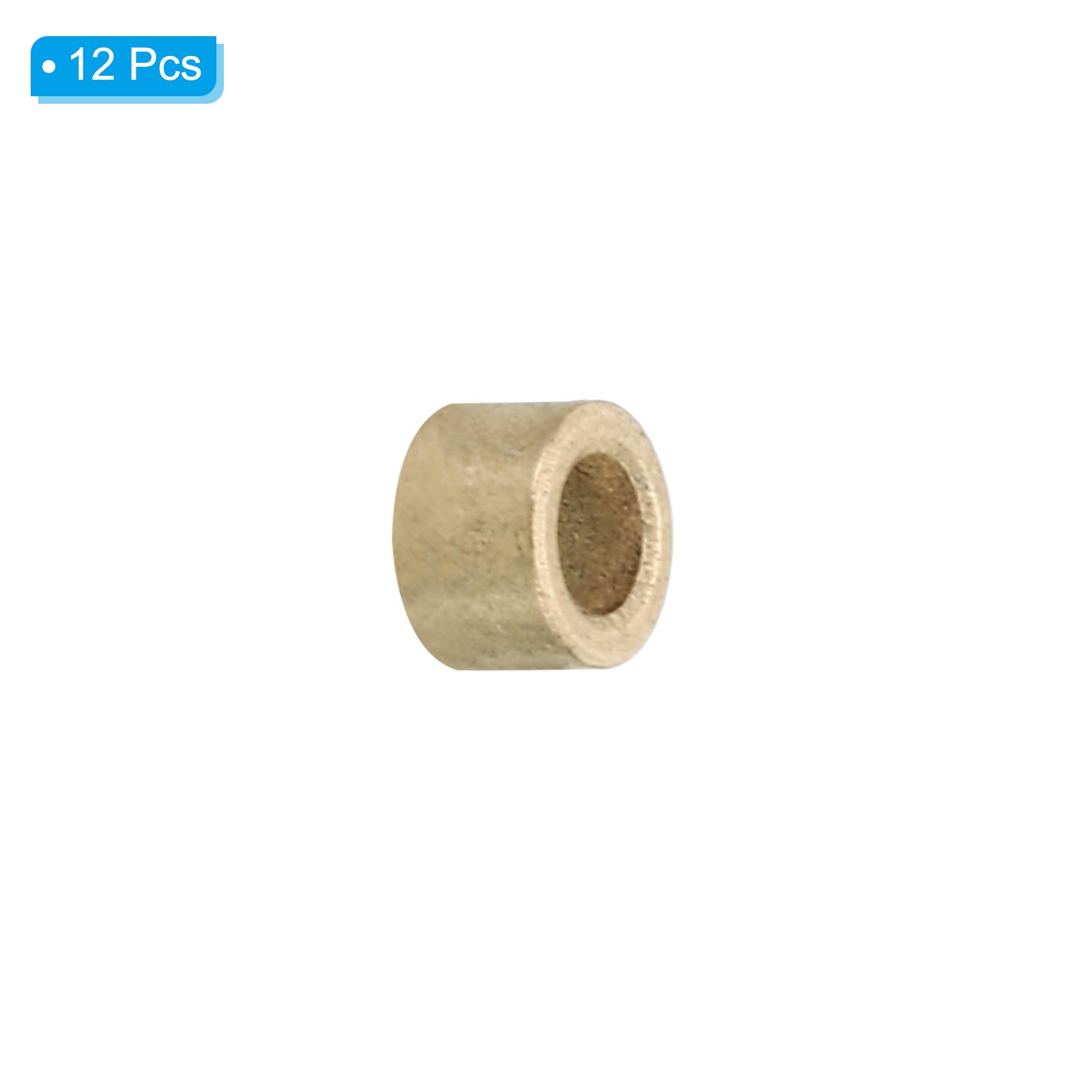 PATIKIL M3 Brass Spacers, 12 Pcs Metal Spacer Brass 3mm ID x 5mm OD x 4mm L Brass Spacers Screw Standoff for 1/8 Inch or M3 Screw - Image 3