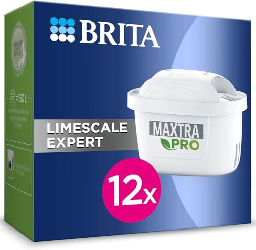 BRITA Cartucho Filtro de agua Grifo MAXTRA PRO Expert Antisarro Pack de 12 - Recambio original para jarras filtrantes especiales bebidas calientes (protección sarro y electrodomésticos reforzados)