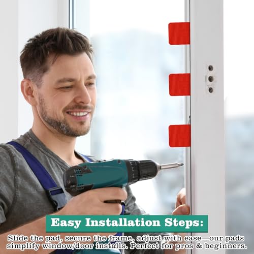 42Stks Fenster Verglasungsklötze, 60 x 40mm Unterlegplatten Abstandshalter, Gemischt 1.5-10mm Glaserklötze, Flache Kunststoff Distanzklötze, für Rahmeninstallationen Bodenbelag (60 x 40mm)