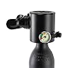 Mini Scuba Tank 0.5L Capacity Mini Scuba Diving Tanks, Underwater Device Scuba Cylinder w/5-10 Minutes Diving Oxygen Tank Inflatable Scuba Diving Equipment-Black