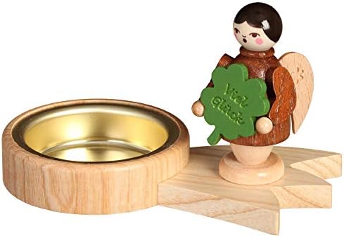 Volkskunstwerkstatt Unger Teelichthalter Sternschnuppe Engel - Echt Erzgebirge Handarbeit