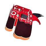 ZSHJGJR Archery Finger Tab Genuine Leather+Aluminum Adjustable Finger Protector Right Hand for Recurve Bows Hunting Shooting (Medium, Red)