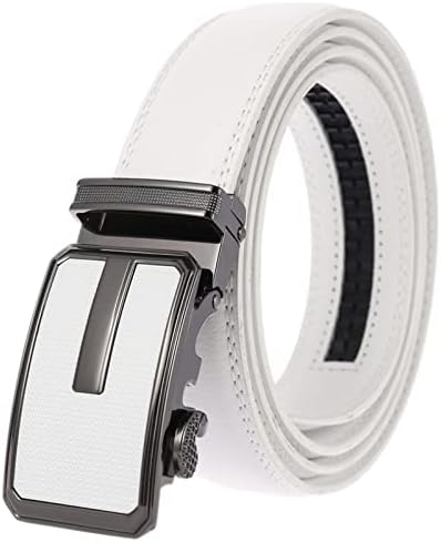 Heren echt lederen ratel riem dia automatische legering gesp
