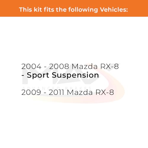 Image of Max Advanced Brakes Front Brake Kit Compatible With 2004 2005 2006 2007 2008 2009 2010 2011 Mazda RX-8 Replacement Premium OE Disc Brake Rotors and Ceramic Brake Pads