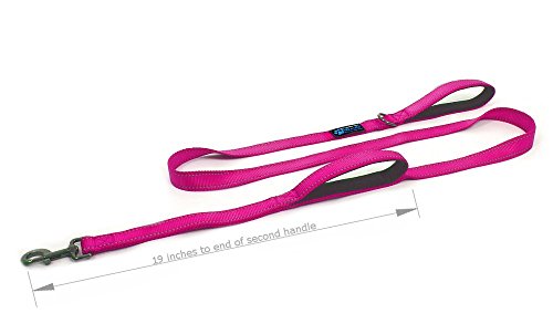 Max And Neo Double Handle Traffic Dog Leash Reflective - We Donate A Leash To A Dog Rescue For Every Leash Sold (Pink, 6 Ft) #TOP1
