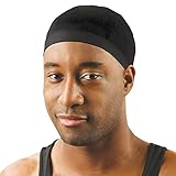 TITAN Stocking Wave Cap for Men – Breathable Stretch Hair Net, Secure Fit, Ultra Comfort 2-Pack, Black