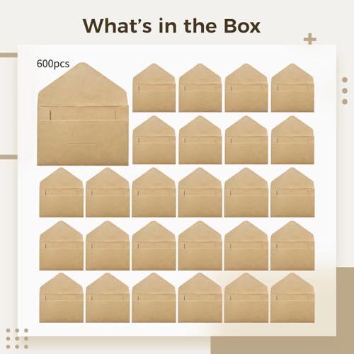 Mini enveloppe kraft rectangulaire pour ranger petits bijoux et graines - 4