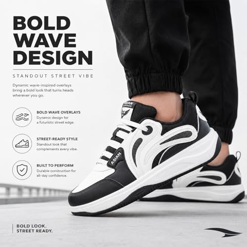 Image of ASIAN Hypercushion Mojo-08 Men's Premium Sneaker with E-TPU Midsole | Memory Foam Technology with TPR Low-Top Style | Ideal for Travel & Daily Style