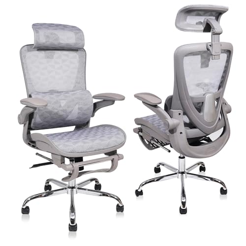 YESOP Cadeira Ergonômica Malha Respirável Apoio Lombar Ajustável ...