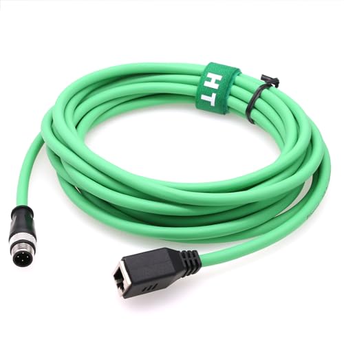 Cable adaptador Ethernet Cat5e M12 4 pines 2 m miniatura 2