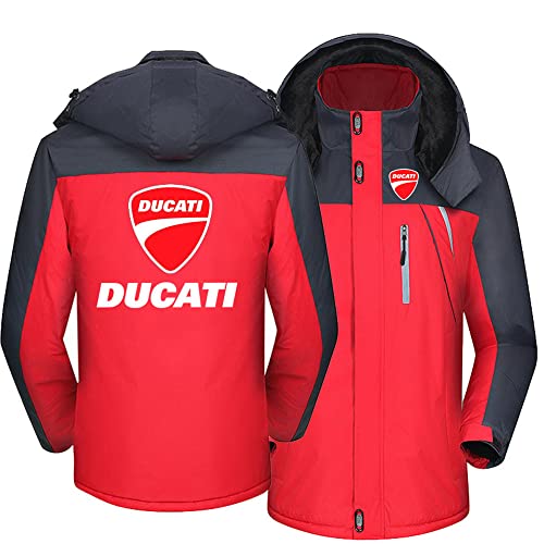Jaquetas De Chuva Masculinas à Prova D'água Com Capuz Para DUCATI Capuz Destacável Casacos De Velo