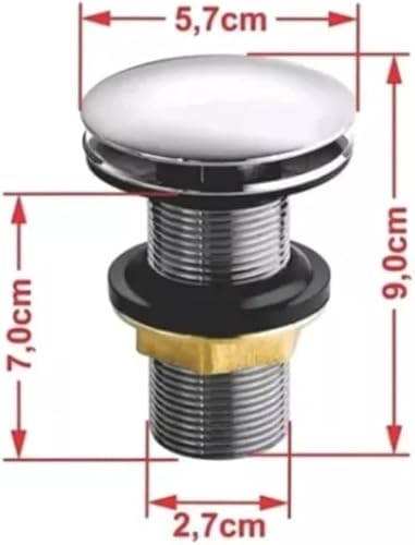 Torneira link Alta de inox Cromada Para Cuba de Sobrepor, banheiro e lavatorio, valvula clic