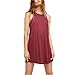 Produktbild Damen Kleider, Casual Einfarbige Baumwolle Knielang Maxikleid Cocktailkleid Partykleid Abendkleider Rockabilly Kleid Strandkleid Sommerkleid Skaterkleid Tank Kleid Minikleid (M, Rot)