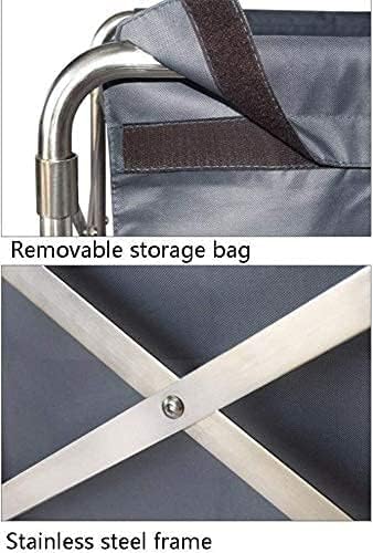 [Rosoy] 可動トロリー 家庭用サービスカート ランドリーソーター バッグ付き ステンレススチール 折りたたみ 頑丈 業務用リネ