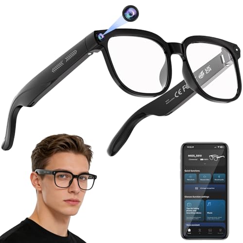 AI Smart Glasses with Camera, 4K HD Video & Photo