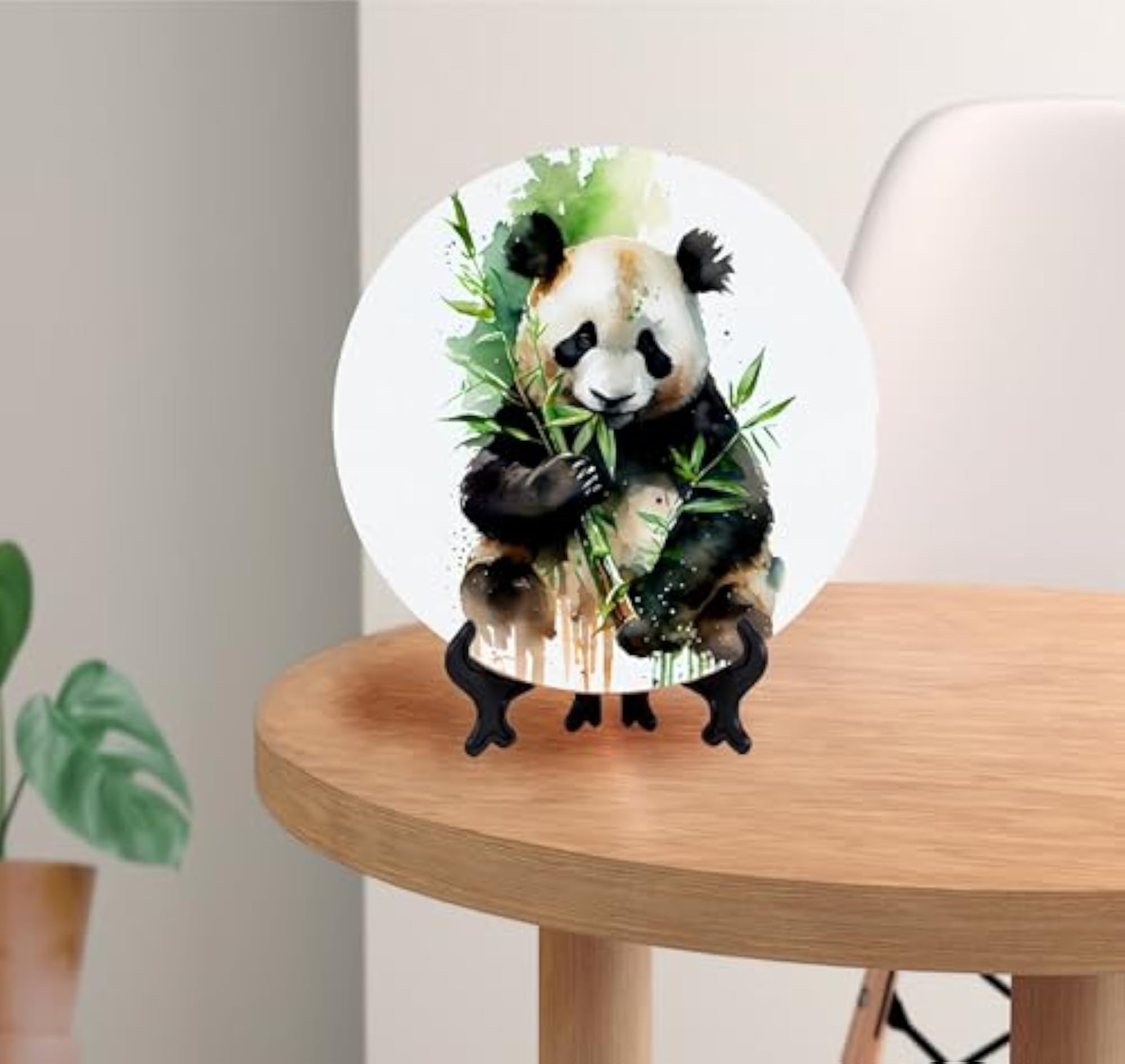 Decorative Ceramic Art Plate, The Giant Panda Design, Gift