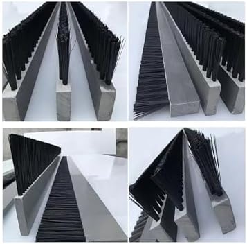 Abrasive Resistant Nylon Strip Brush for Industrial Machinery & Conveyor Cleaning - Heavy Duty 1000x30x15+80mm Cleaning Tool