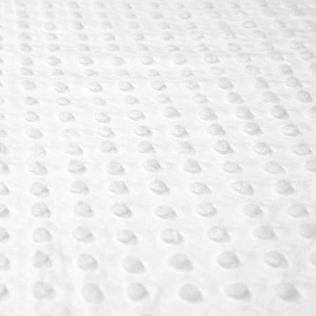 - Cuddle Dimple 60" Minky Fabric by The Yard (White)