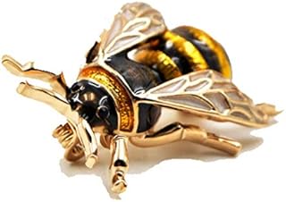 Honey Bee Brooch, Enamel Bumble Pin, Gardening Gift Mum, Cute Insect, Christmas Stocking Filler For Her