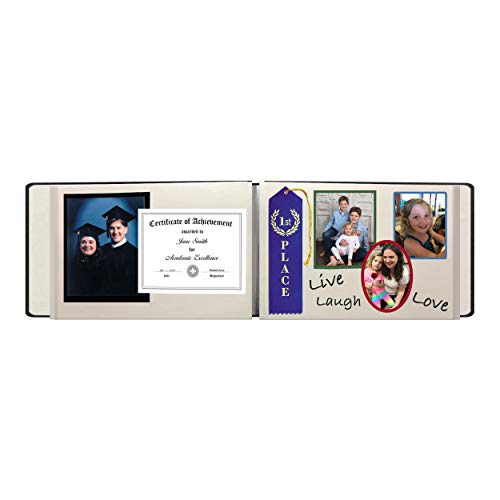 Álbum fotográfico magnético extra grande Pioneer, tapa de cuero sintético acolchada, negro, 12 x 16.25 pulgadas, 10 hojas (20 páginas), con encuadernación de tornillos expansible miniatura 4