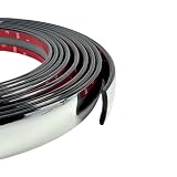 Trim Gard Flat 1 1/2' Body Side Molding Trim for Trucks, Cars, SUVS or RVS CMV01-20 (Chrome, 20 Feet)
