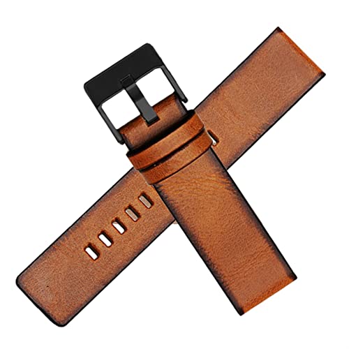 Bracelet montre cuir marron vintage 26mm pour style urbain Diesel DZ4323 DZ4318