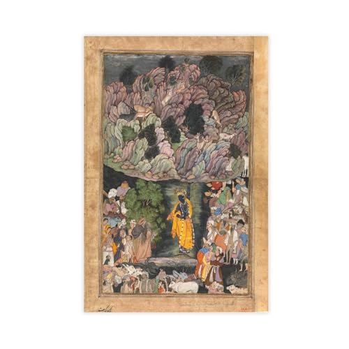 Poster Krishna Govardhan 1590 pour remplacer un mur vide par un art inspirant