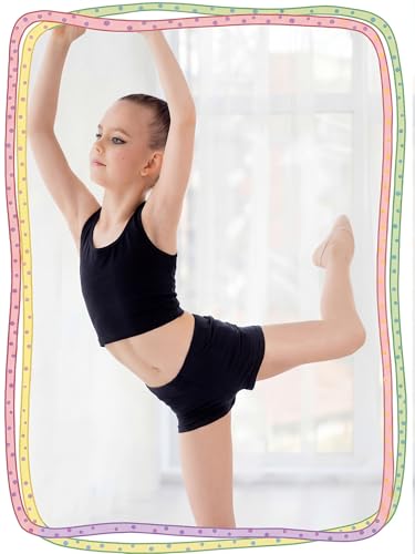 Image of Geyoga 12 Pieces Girls Dance Tank Top Racerback Crop Top Sleeveless Dance Outfit for Ballet Hip Hop Athletic Wear
