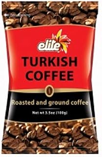 Elite Ground Black Turkish Coffee KOSHER Israel Tasty 100gr Aroma Dark Mud
