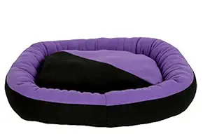 Fluffy's Luxurious Purple & Black Soft Dog/Cat Bed Polyster Filled(Export Quality)- Medium