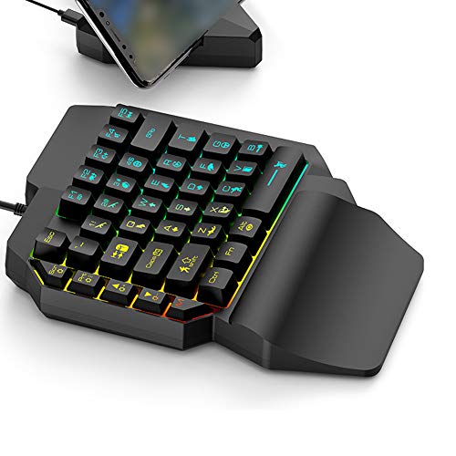 Clavier avec confort de poignet suspendu pour jouer à PUBG la nuit